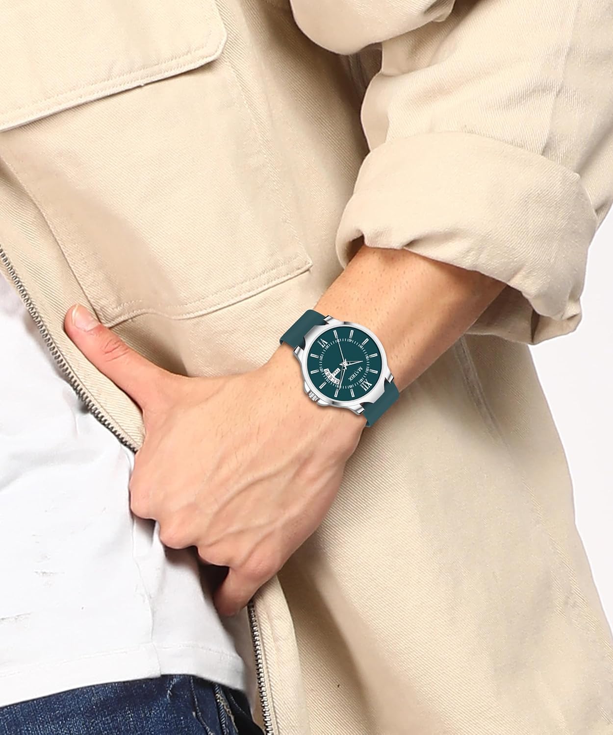 Matrix Antique 2.0 Day & Date Softest Silicone Strap Analog Watch for Men & Boys